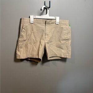 Banana Republic Tan Flat Front Shorts